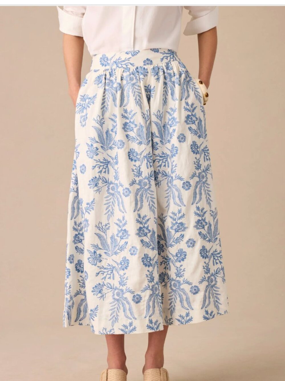 J.McLaughlin Winnie Linen Blend Embroidered Skirt Size 0. NWT!